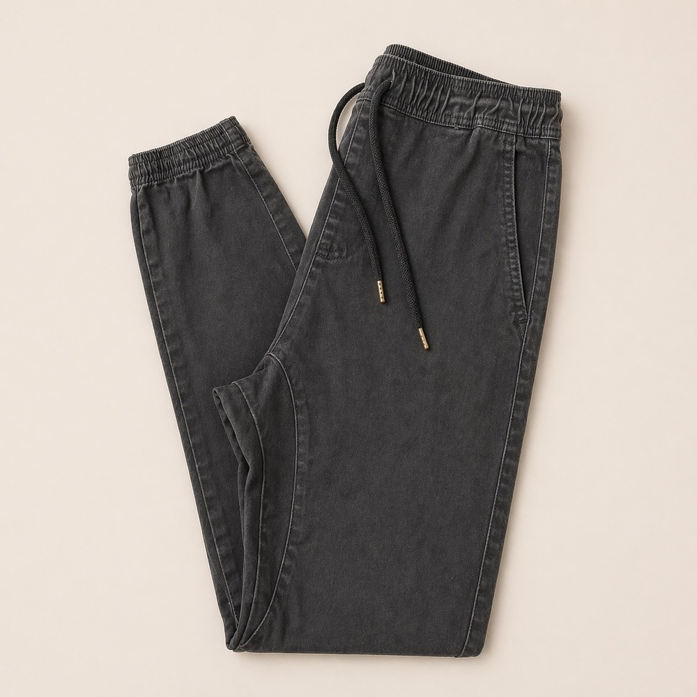 Charles And‎ A Half Black Cotton Stretch Chino Jogger (SM) Teen Essential School